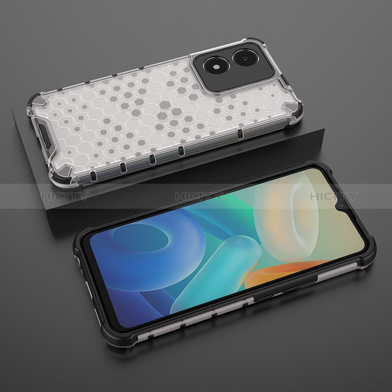 Coque Rebord Contour Silicone et Vitre Transparente Housse Etui 360 Degres AM2 pour Vivo Y02S Plus