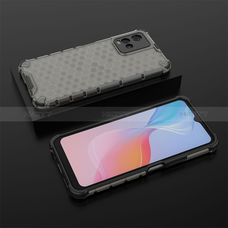 Coque Rebord Contour Silicone et Vitre Transparente Housse Etui 360 Degres AM2 pour Vivo Y21 Noir Plus