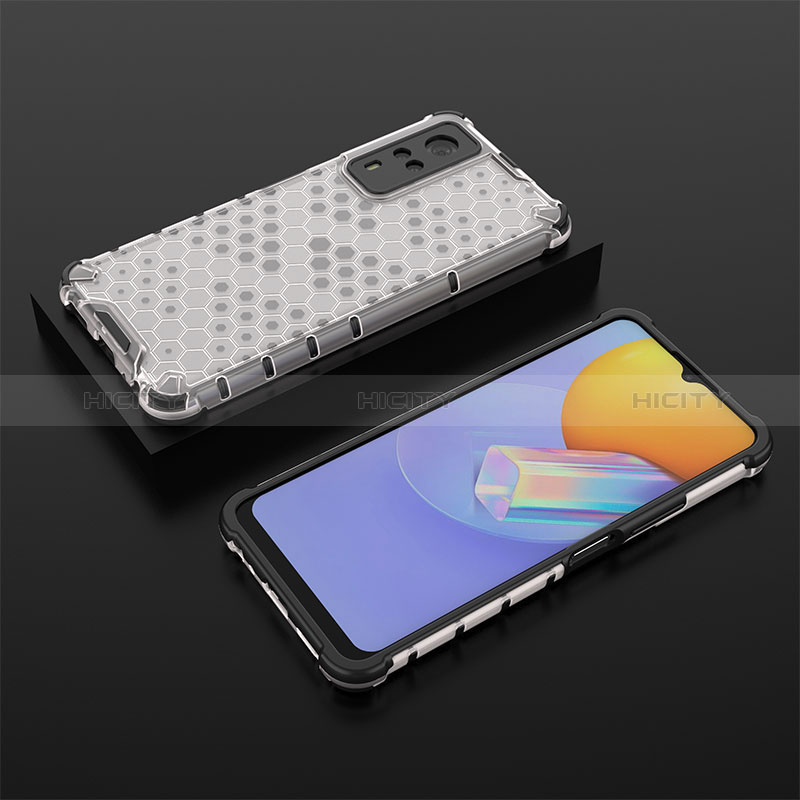 Coque Rebord Contour Silicone et Vitre Transparente Housse Etui 360 Degres AM2 pour Vivo Y31 (2021) Plus