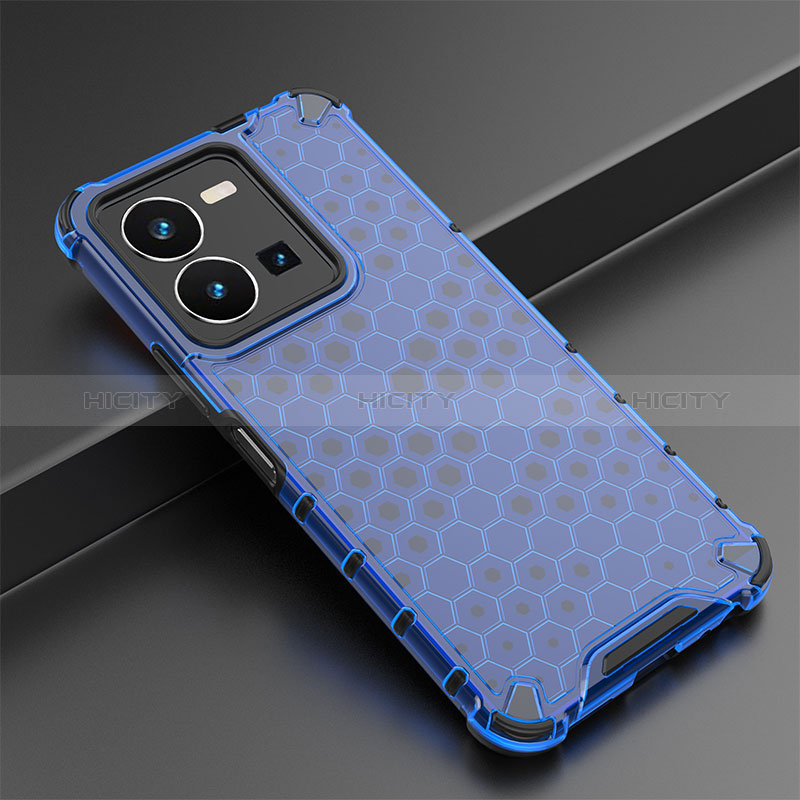 Coque Rebord Contour Silicone et Vitre Transparente Housse Etui 360 Degres AM2 pour Vivo Y35 4G Plus