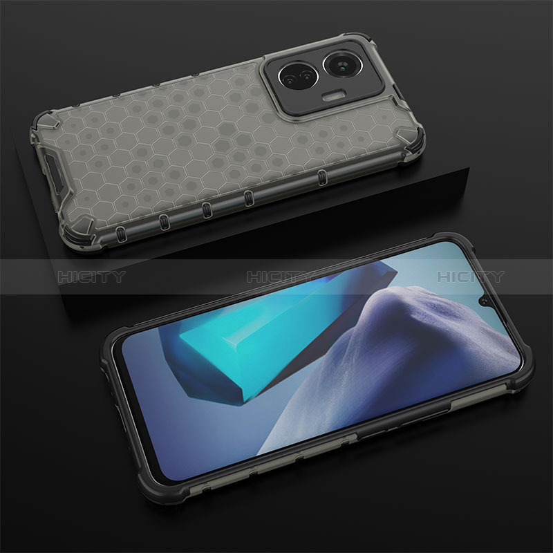 Coque Rebord Contour Silicone et Vitre Transparente Housse Etui 360 Degres AM2 pour Vivo Y55 4G Noir Plus