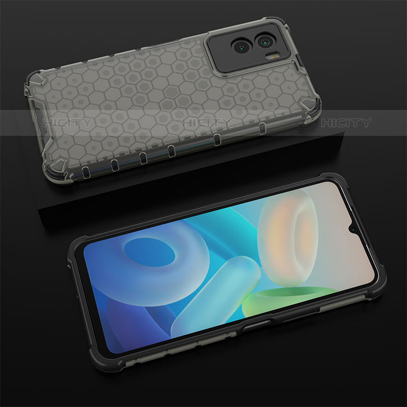 Coque Rebord Contour Silicone et Vitre Transparente Housse Etui 360 Degres AM2 pour Vivo Y55s (2021) Noir Plus