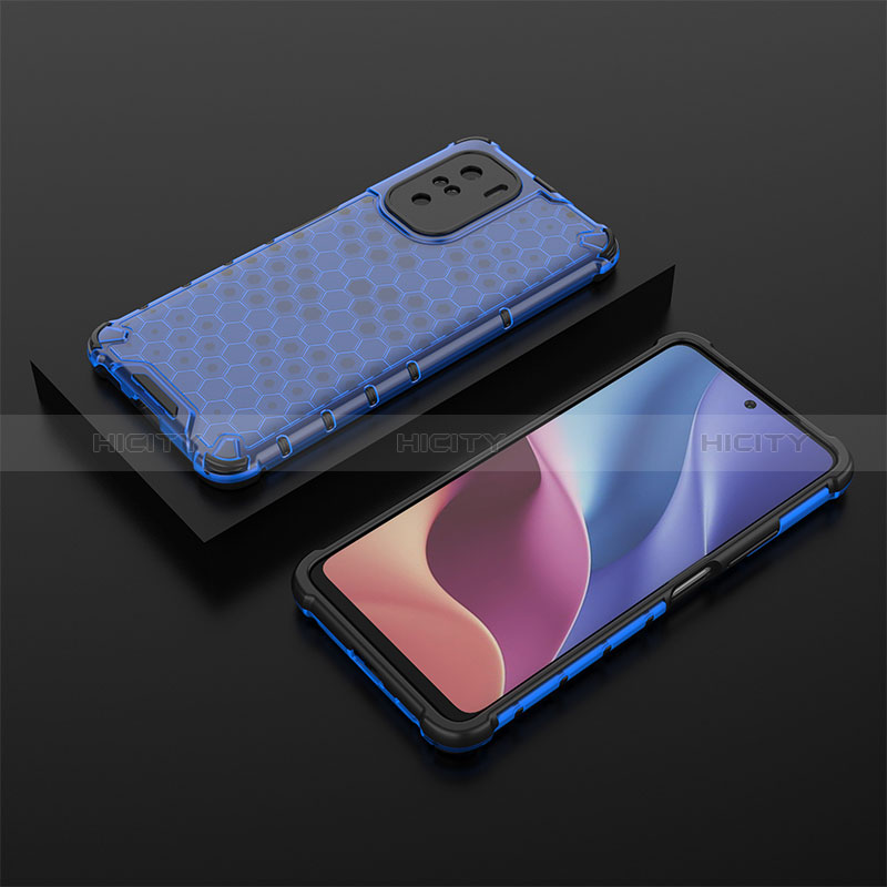 Coque Rebord Contour Silicone et Vitre Transparente Housse Etui 360 Degres AM2 pour Xiaomi Mi 11i 5G Bleu Plus