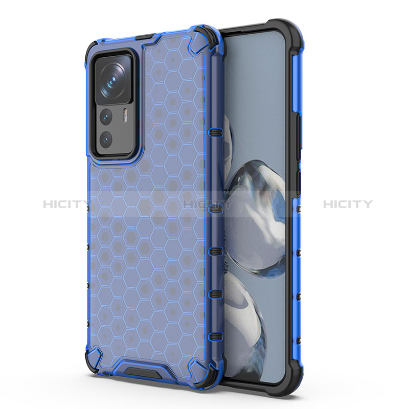 Coque Rebord Contour Silicone et Vitre Transparente Housse Etui 360 Degres AM2 pour Xiaomi Mi 12T Pro 5G Bleu Plus