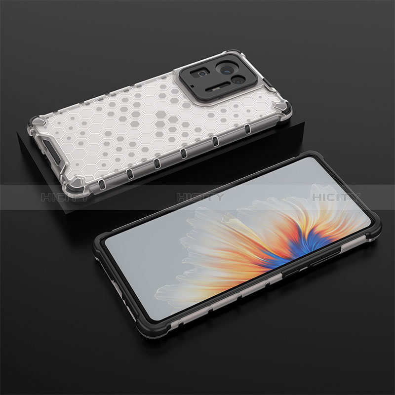 Coque Rebord Contour Silicone et Vitre Transparente Housse Etui 360 Degres AM2 pour Xiaomi Mi Mix 4 5G Blanc Plus