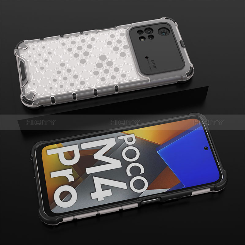 Coque Rebord Contour Silicone et Vitre Transparente Housse Etui 360 Degres AM2 pour Xiaomi Poco M4 Pro 4G Plus