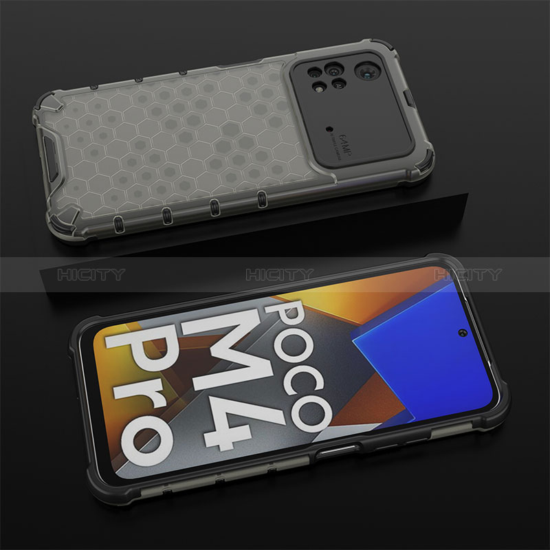 Coque Rebord Contour Silicone et Vitre Transparente Housse Etui 360 Degres AM2 pour Xiaomi Poco M4 Pro 4G Plus