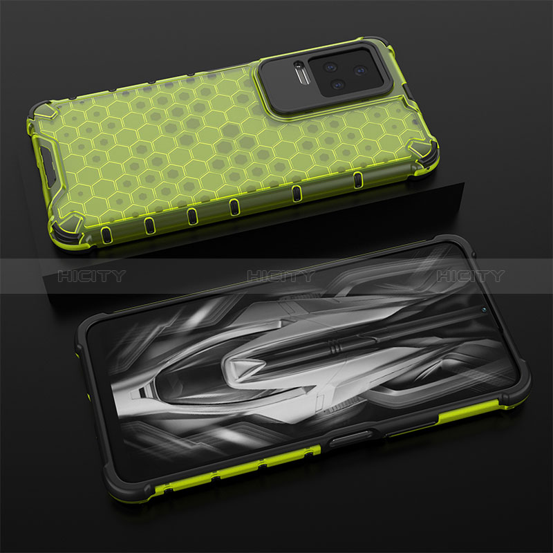 Coque Rebord Contour Silicone et Vitre Transparente Housse Etui 360 Degres AM2 pour Xiaomi Redmi K50 5G Vert Plus