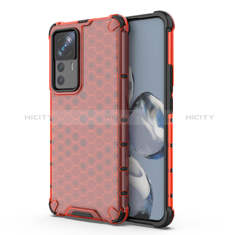 Coque Rebord Contour Silicone et Vitre Transparente Housse Etui 360 Degres AM2 pour Xiaomi Redmi K50 Ultra 5G Rouge Plus