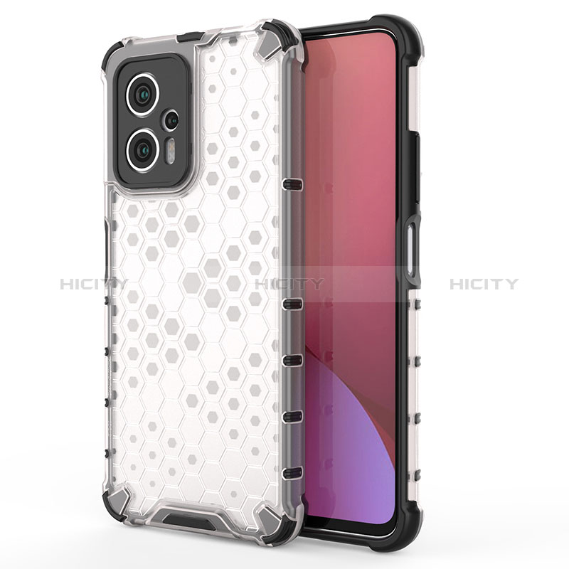 Coque Rebord Contour Silicone et Vitre Transparente Housse Etui 360 Degres AM2 pour Xiaomi Redmi K50i 5G Blanc Plus