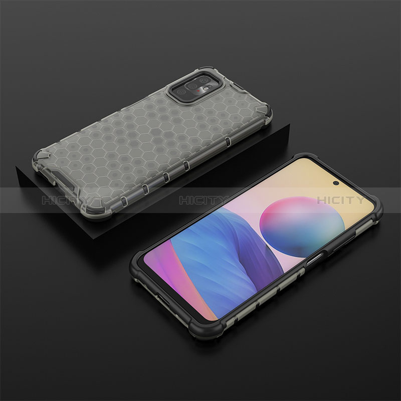 Coque Rebord Contour Silicone et Vitre Transparente Housse Etui 360 Degres AM2 pour Xiaomi Redmi Note 10T 5G Noir Plus