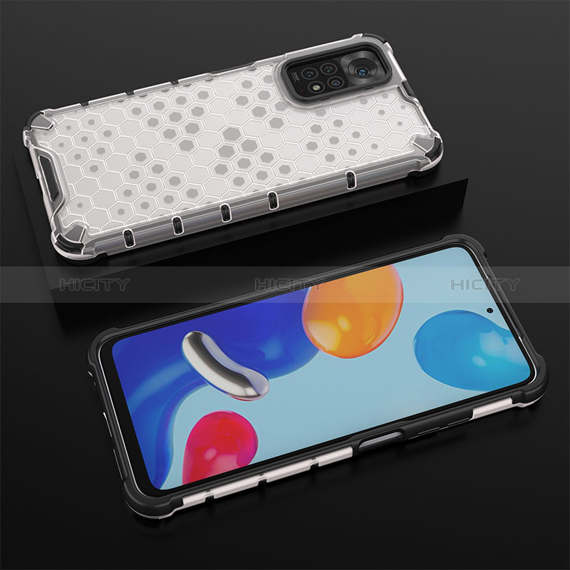 Coque Rebord Contour Silicone et Vitre Transparente Housse Etui 360 Degres AM2 pour Xiaomi Redmi Note 11 4G (2022) Blanc Plus