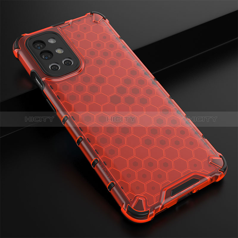 Coque Rebord Contour Silicone et Vitre Transparente Housse Etui 360 Degres AM3 pour OnePlus 9R 5G Rouge Plus