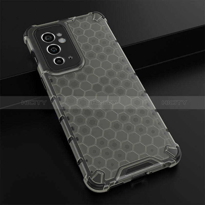 Coque Rebord Contour Silicone et Vitre Transparente Housse Etui 360 Degres AM3 pour OnePlus 9RT 5G Noir Plus