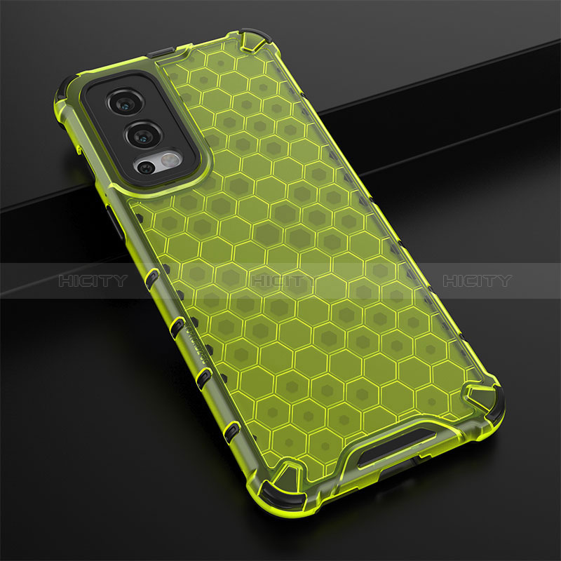 Coque Rebord Contour Silicone et Vitre Transparente Housse Etui 360 Degres AM3 pour OnePlus Nord 2 5G Vert Plus