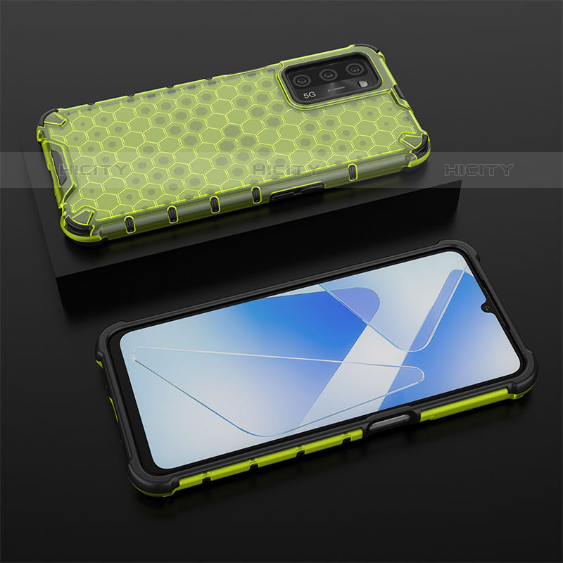 Coque Rebord Contour Silicone et Vitre Transparente Housse Etui 360 Degres AM3 pour Oppo A53s 5G Vert Plus