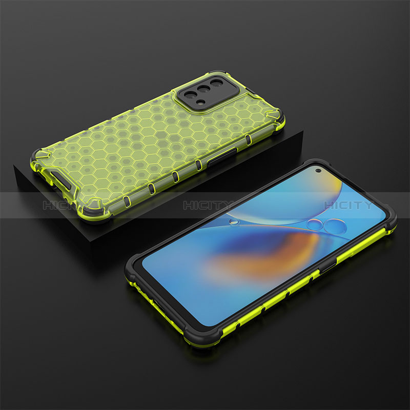 Coque Rebord Contour Silicone et Vitre Transparente Housse Etui 360 Degres AM3 pour Oppo A95 4G Vert Plus