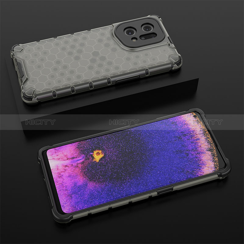 Coque Rebord Contour Silicone et Vitre Transparente Housse Etui 360 Degres AM3 pour Oppo Find X5 5G Plus