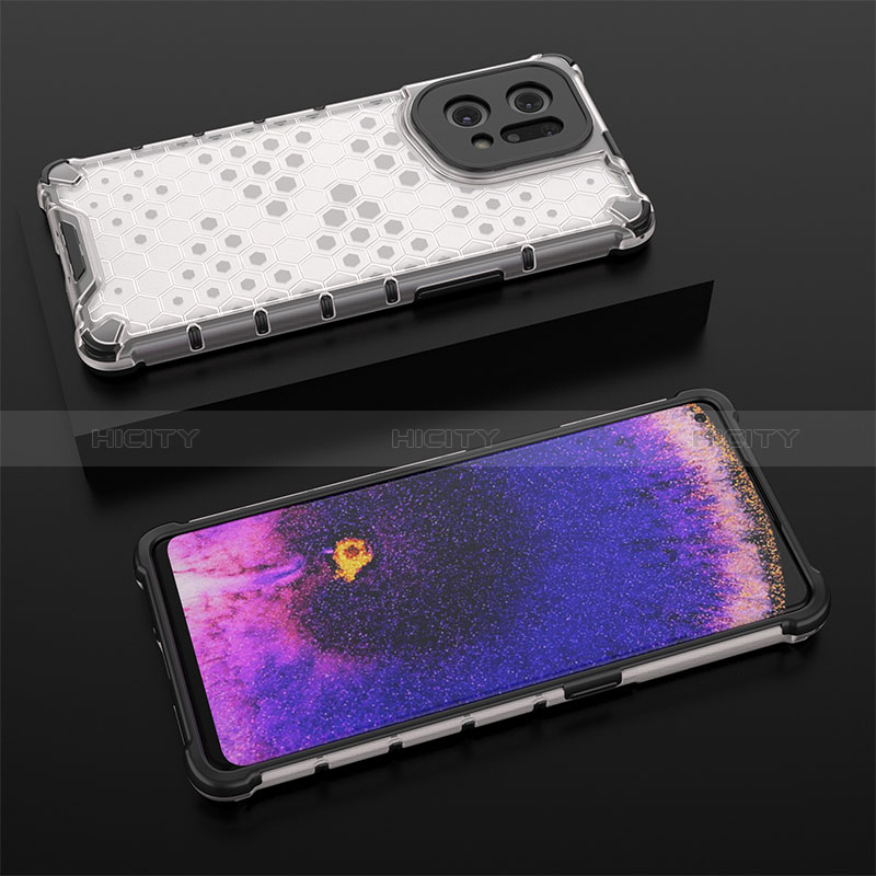 Coque Rebord Contour Silicone et Vitre Transparente Housse Etui 360 Degres AM3 pour Oppo Find X5 5G Plus