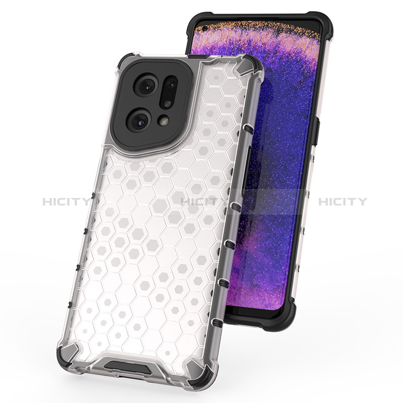 Coque Rebord Contour Silicone et Vitre Transparente Housse Etui 360 Degres AM3 pour Oppo Find X5 5G Plus