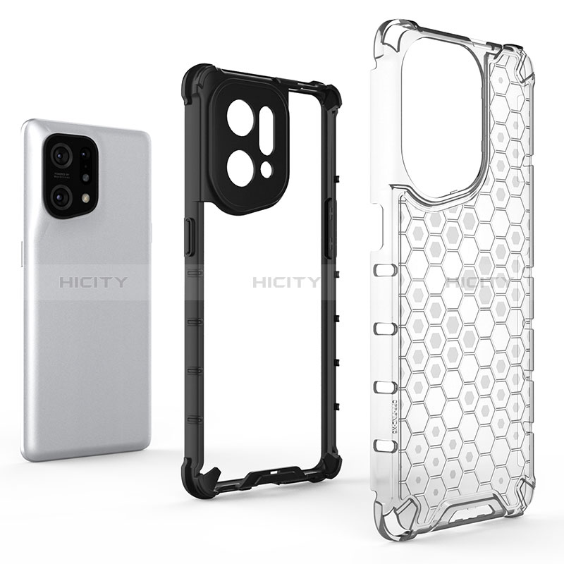 Coque Rebord Contour Silicone et Vitre Transparente Housse Etui 360 Degres AM3 pour Oppo Find X5 5G Plus