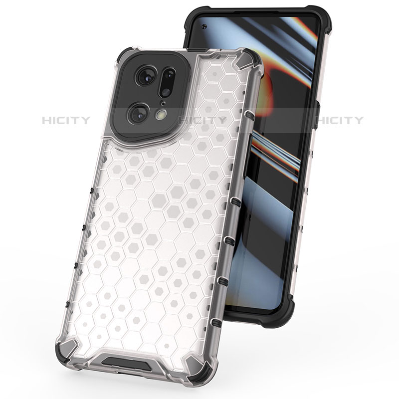 Coque Rebord Contour Silicone et Vitre Transparente Housse Etui 360 Degres AM3 pour Oppo Find X5 Pro 5G Plus