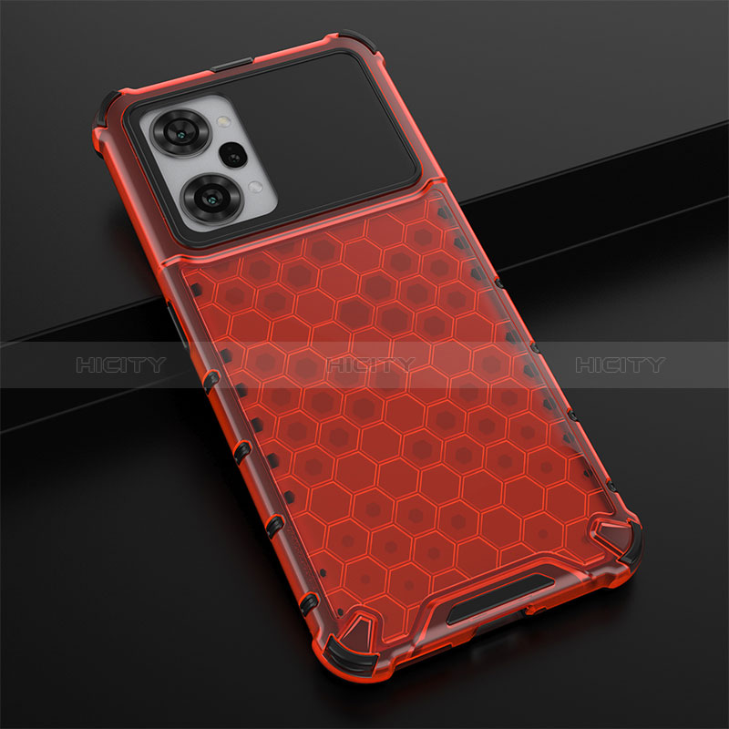 Coque Rebord Contour Silicone et Vitre Transparente Housse Etui 360 Degres AM3 pour Oppo K10 Pro 5G Rouge Plus