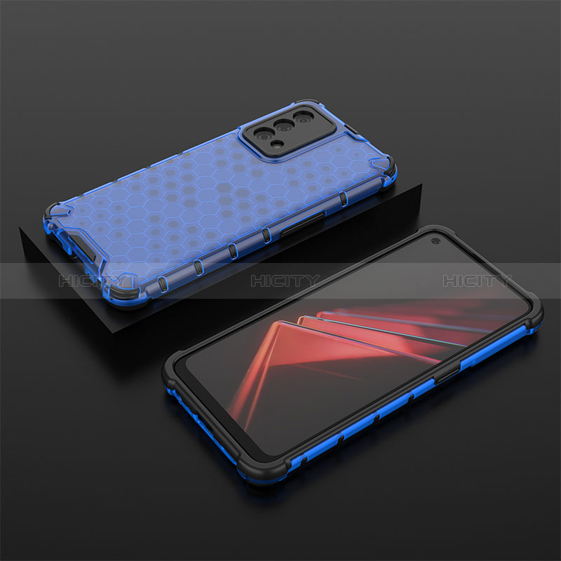 Coque Rebord Contour Silicone et Vitre Transparente Housse Etui 360 Degres AM3 pour Oppo K9 5G Bleu Plus