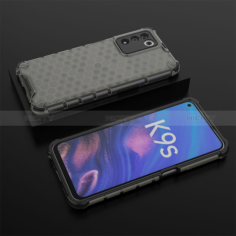 Coque Rebord Contour Silicone et Vitre Transparente Housse Etui 360 Degres AM3 pour Oppo K9S 5G Noir Plus