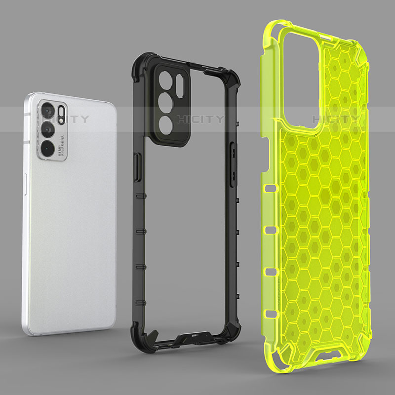 Coque Rebord Contour Silicone et Vitre Transparente Housse Etui 360 Degres AM3 pour Oppo Reno6 5G Plus