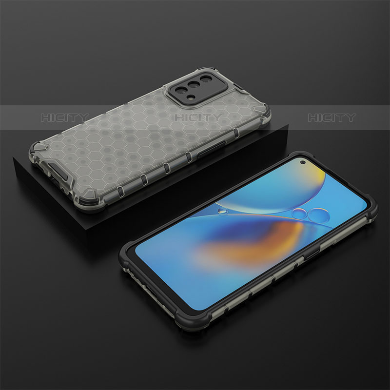 Coque Rebord Contour Silicone et Vitre Transparente Housse Etui 360 Degres AM3 pour Oppo Reno6 Lite Noir Plus