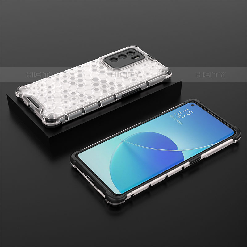 Coque Rebord Contour Silicone et Vitre Transparente Housse Etui 360 Degres AM3 pour Oppo Reno6 Pro 5G India Plus