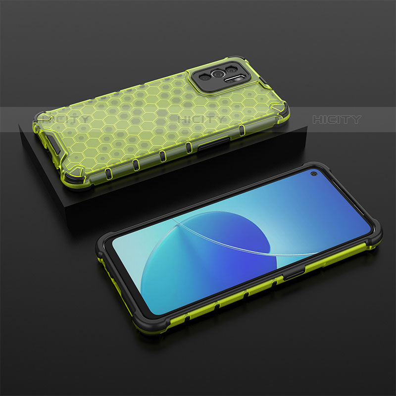 Coque Rebord Contour Silicone et Vitre Transparente Housse Etui 360 Degres AM3 pour Oppo Reno6 Z 5G Vert Plus