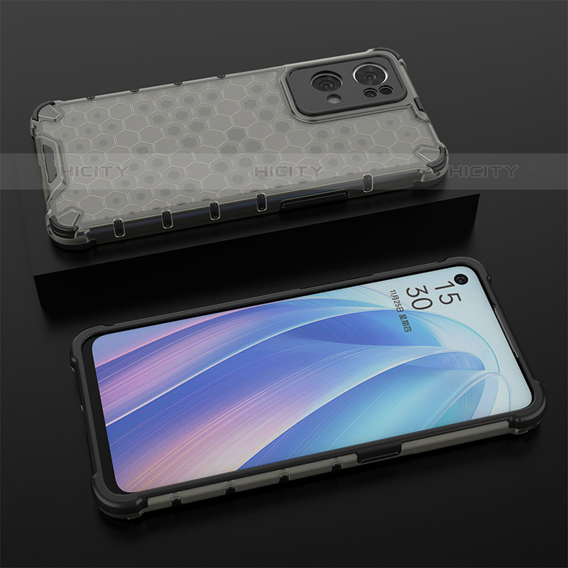 Coque Rebord Contour Silicone et Vitre Transparente Housse Etui 360 Degres AM3 pour Oppo Reno7 Pro 5G Noir Plus