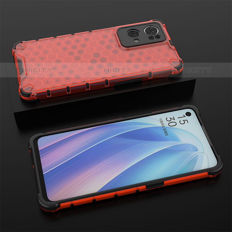 Coque Rebord Contour Silicone et Vitre Transparente Housse Etui 360 Degres AM3 pour Oppo Reno7 Pro 5G Rouge Plus