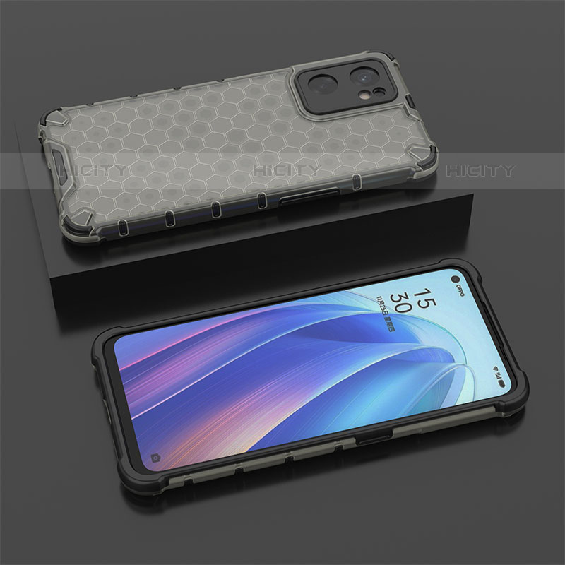 Coque Rebord Contour Silicone et Vitre Transparente Housse Etui 360 Degres AM3 pour Oppo Reno7 SE 5G Noir Plus