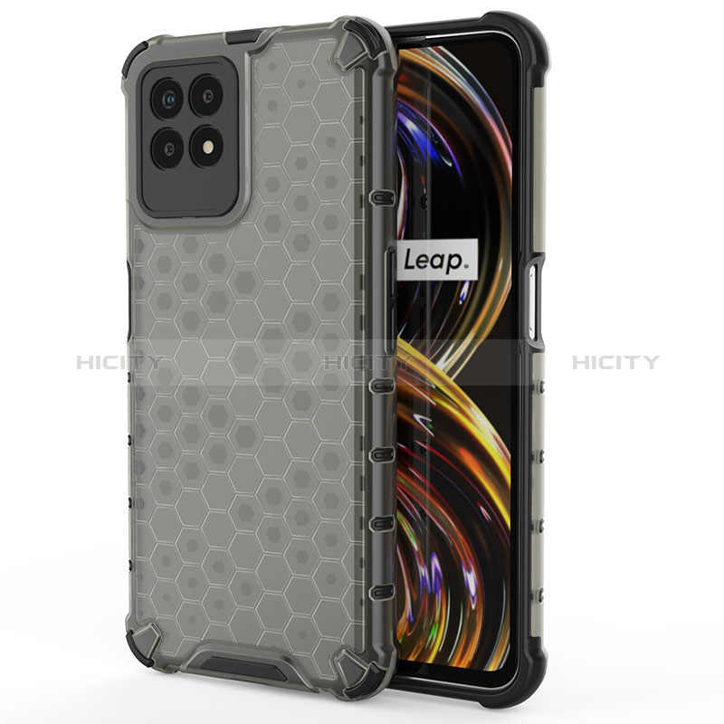 Coque Rebord Contour Silicone et Vitre Transparente Housse Etui 360 Degres AM3 pour Realme 8i Noir Plus