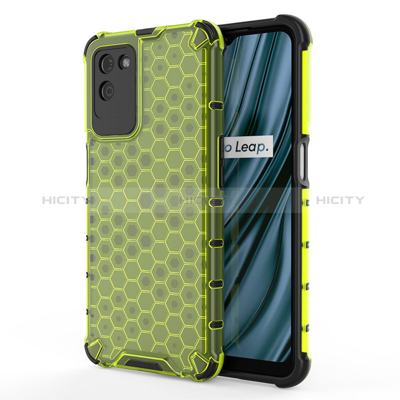 Coque Rebord Contour Silicone et Vitre Transparente Housse Etui 360 Degres AM3 pour Realme V11 5G Vert Plus