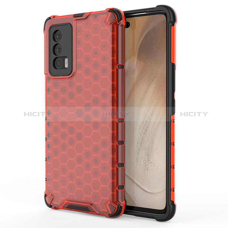 Coque Rebord Contour Silicone et Vitre Transparente Housse Etui 360 Degres AM3 pour Vivo iQOO 7 India 5G Rouge Plus