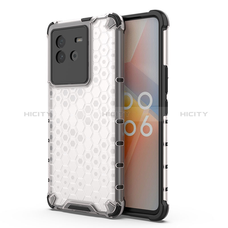 Coque Rebord Contour Silicone et Vitre Transparente Housse Etui 360 Degres AM3 pour Vivo iQOO Neo6 SE 5G Blanc Plus