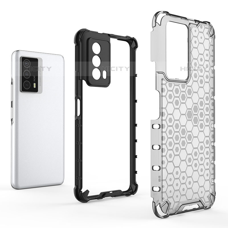 Coque Rebord Contour Silicone et Vitre Transparente Housse Etui 360 Degres AM3 pour Vivo iQOO Z5 5G Plus