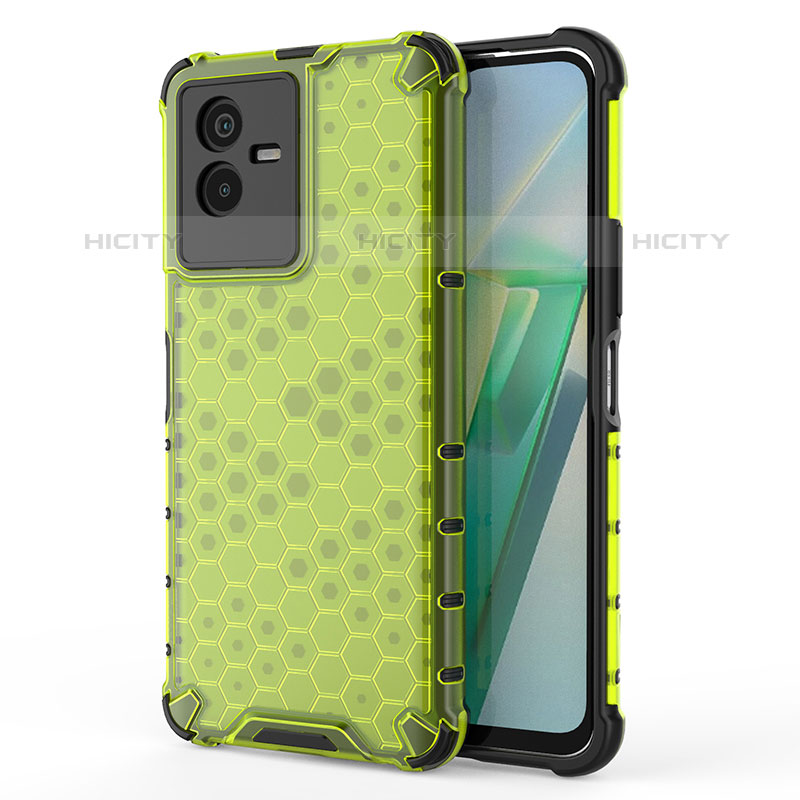 Coque Rebord Contour Silicone et Vitre Transparente Housse Etui 360 Degres AM3 pour Vivo iQOO Z6x Vert Plus