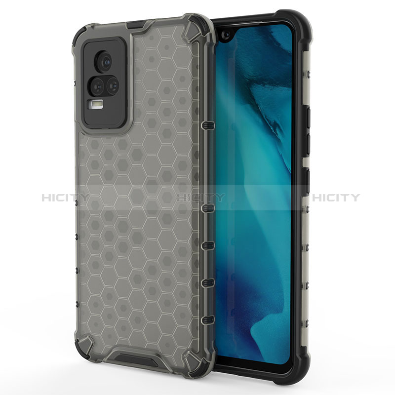 Coque Rebord Contour Silicone et Vitre Transparente Housse Etui 360 Degres AM3 pour Vivo V21e 4G Plus