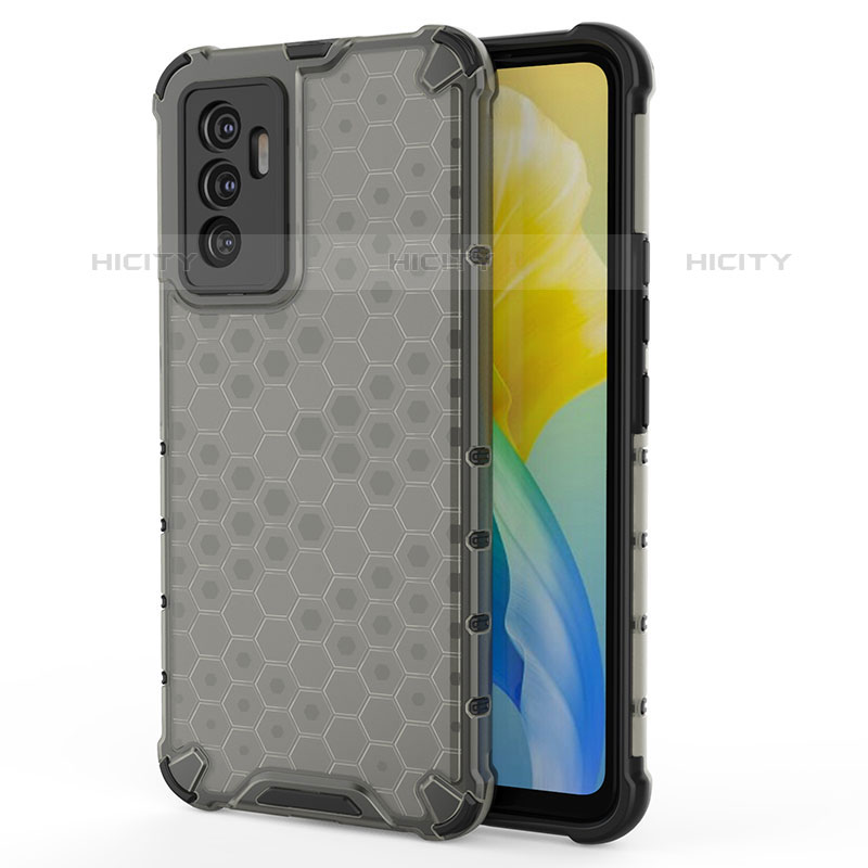 Coque Rebord Contour Silicone et Vitre Transparente Housse Etui 360 Degres AM3 pour Vivo V23e 5G Noir Plus