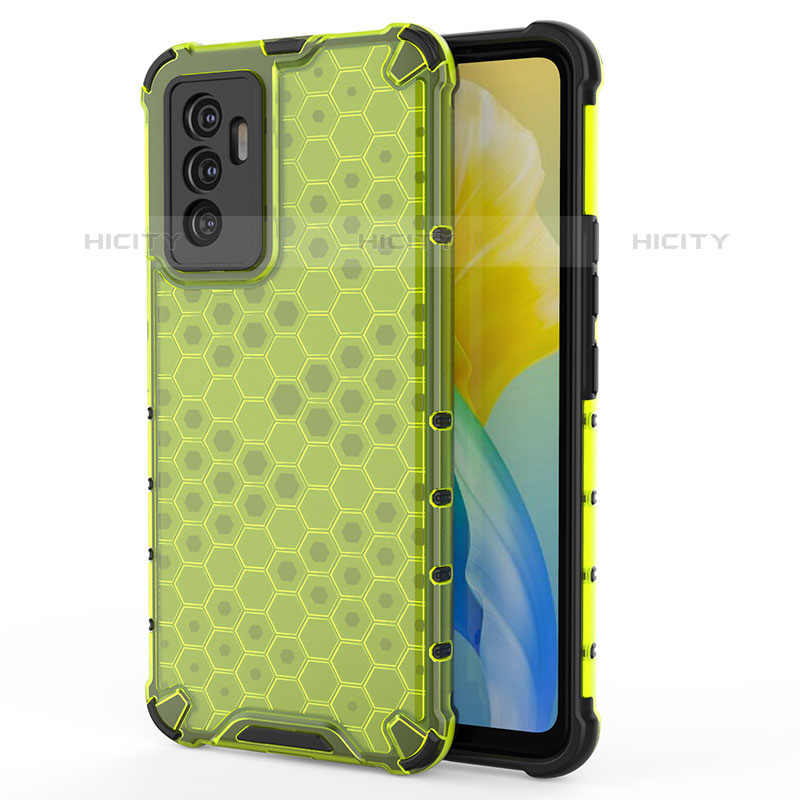 Coque Rebord Contour Silicone et Vitre Transparente Housse Etui 360 Degres AM3 pour Vivo V23e 5G Vert Plus