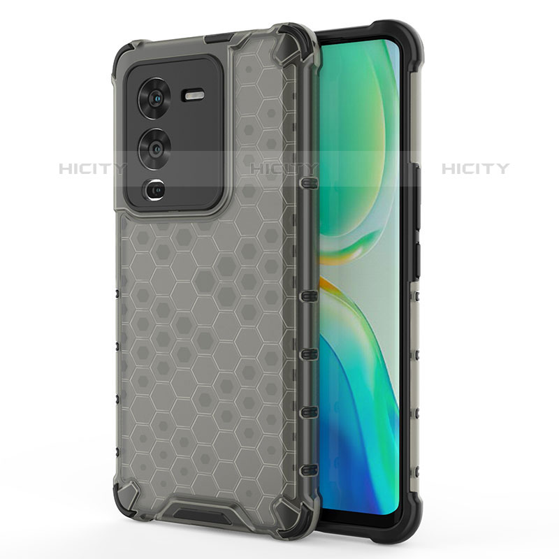 Coque Rebord Contour Silicone et Vitre Transparente Housse Etui 360 Degres AM3 pour Vivo V25 Pro 5G Noir Plus