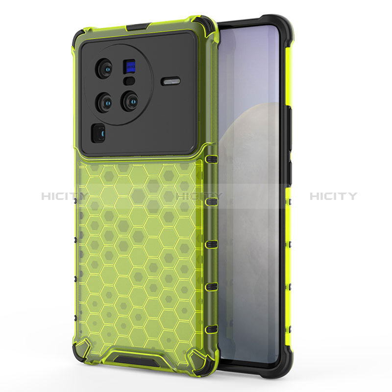 Coque Rebord Contour Silicone et Vitre Transparente Housse Etui 360 Degres AM3 pour Vivo X80 Pro 5G Plus