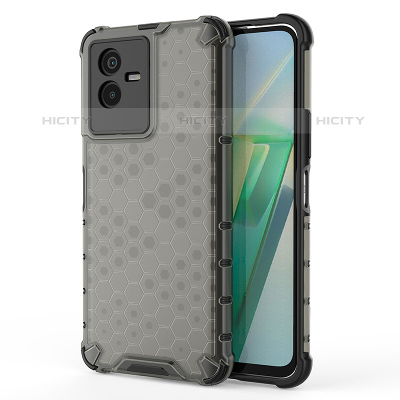 Coque Rebord Contour Silicone et Vitre Transparente Housse Etui 360 Degres AM3 pour Vivo Y73t Noir Plus