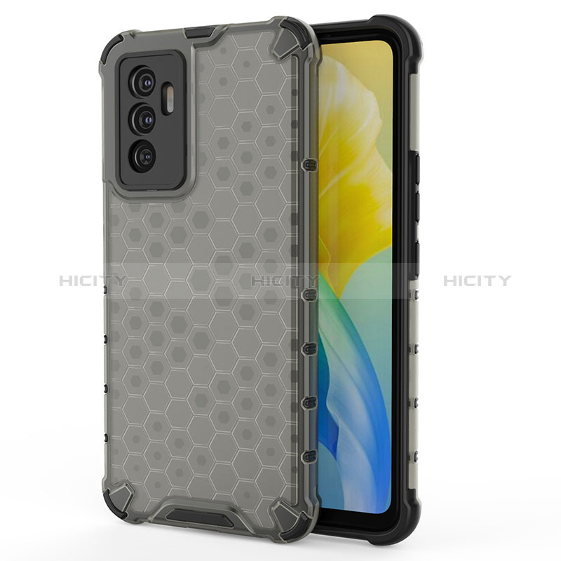 Coque Rebord Contour Silicone et Vitre Transparente Housse Etui 360 Degres AM3 pour Vivo Y75 4G Noir Plus