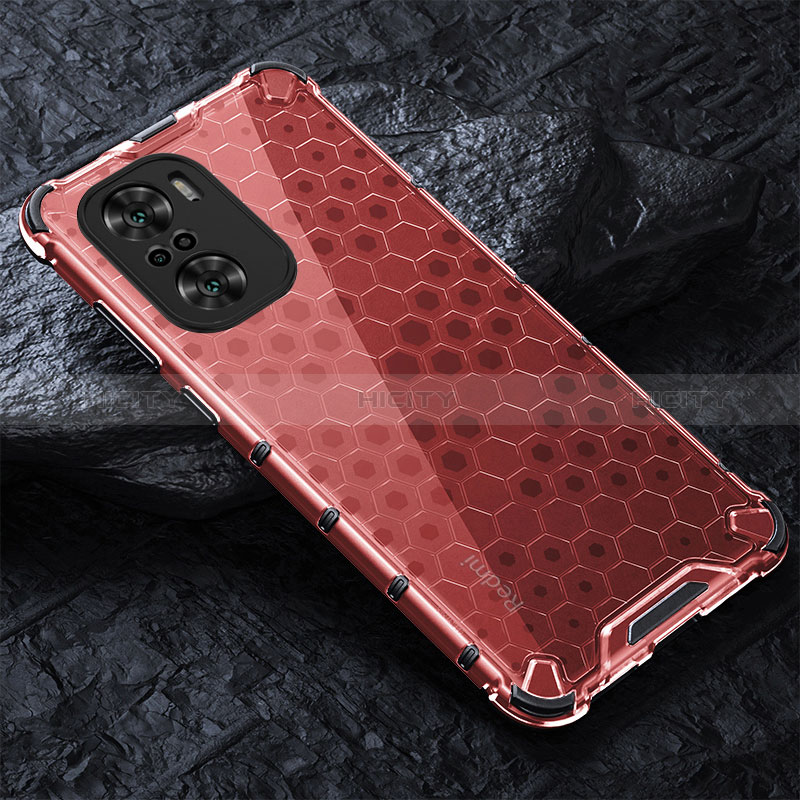 Coque Rebord Contour Silicone et Vitre Transparente Housse Etui 360 Degres AM3 pour Xiaomi Mi 11X 5G Rouge Plus